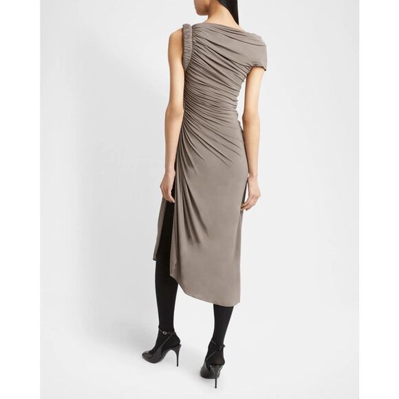 ALAIA Asymmetric Ruched Off-Shoulder Midi Dress FR36/US4 $3,750 - Picture 3 of 11